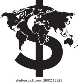 A modern black vector illustration combining a global world map with a dollar currency symbol, representing international finance, global economy, business, and financial growth. Perfect for banking designs, investment presentations, economic reports, business branding, websites, posters, and stock graphic collections. Minimal high-contrast style suitable for digital and print projects.

#GlobalFinance #WorldMap #CurrencyDesign #MoneyConcept #BusinessVector #Economy #Investment #FinanceIcon #VectorIllustration #StockDesign #GlobalMarketA modern black vector illustration combining a global world map with a dollar currency symbol, representing international finance, global economy, business, and financial growth. Perfect for banking designs, investment presentations, economic reports, business branding, websites, posters, and stock graphic collections. Minimal high-contrast style suitable for digital and print projects.

#GlobalFinance #WorldMap #CurrencyDesign #MoneyConcept #BusinessVector #Economy #Investment #FinanceIcon #VectorIllustration #StockDesign #GlobalMarket