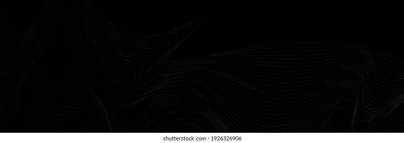 Modern black wave background vector