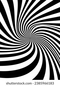 Modern black and white abstract background with lines. An optical illusion. Vector graphic texture.