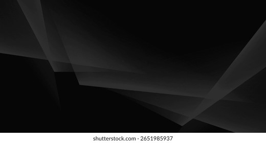 Fondo abstracto blanco negro moderno. Mínimo. Gradiente. Anuncio gris oscuro con Formas geométricas, líneas, rayas, triángulos. Vector moderno eps10