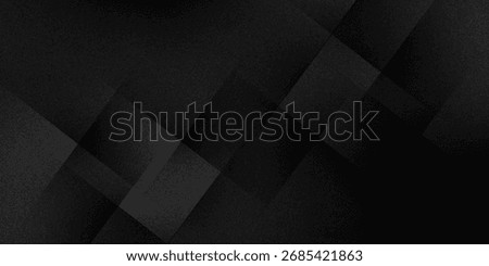 Modern black white abstract background. Minimal. Gradient. Dark grey banner with geometric shapes, lines, stripes, triangles.