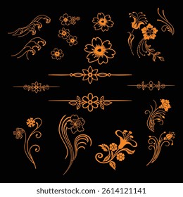A modern black and white abstract flower wave line art collection featuring elegant floral designs. Perfect for prints, decor, and digital creative projects.
