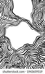 Modern black and white abstract wave line pattern. Vector illustration. Copyspace.