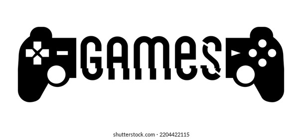 Modern black and white background for games streaming. Game backdrop with gamepad. Vector EPS 10