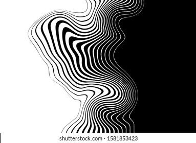 Modern black and white background with a smooth transition from white to black.  Vector illustration