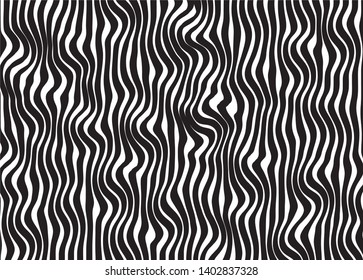 
Modern black and white background of vertical curved lines. Vector illustration