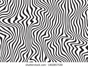 
Modern black and white background of vertical swirling lines. Vector illustration pattern
