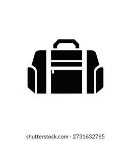 Ilustración vectorial de diseño plano de maletín blanco y negro moderno para el éxito empresarial