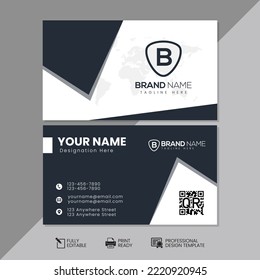 Modern Black White Business Card