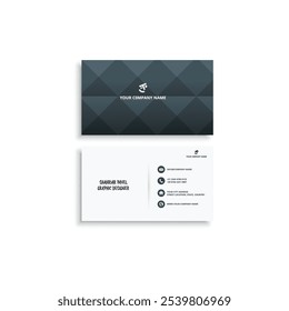 Modern black and white business card design