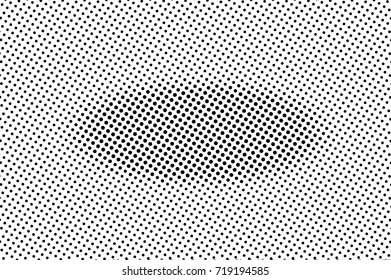 Modern black and white dotted halftone vector background. Halftone pattern. Black dots retro ornament. Monochrome dotted print. Vintage halftone gradient. Pop art dotted texture. Halftone banner