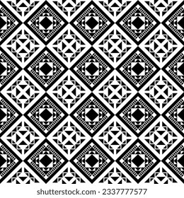 diseño moderno de patrones étnicos en blanco y negro