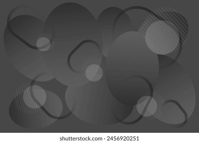 Fondo abstracto moderno de la geometría del gradiente blanco negro. Mínimo. Degradado. Anuncio gris oscuro con Formas geométricas, líneas, rayas, círculo. 