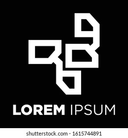 modern black and white logo design