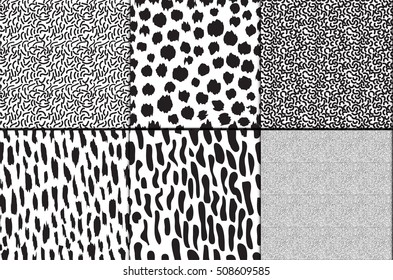 Modern black and white seamless vector abstract background