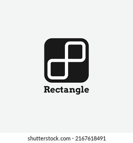 Modern Black and White Square Logo. Easy to remember, distinctive and minimalist.Great for icons, stickers, etc.