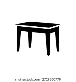 Ilustração moderna do vetor do projeto da tabela quadrada preto e branco