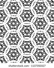 Modern black & white stylish vector pattern with visual effect