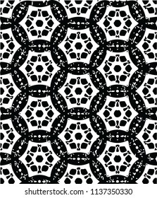 Modern black & white stylish vector pattern with visual effect
