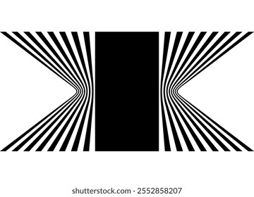 Moderno fondo de Vector blanco y negro en estilo retro. Patrón deportivo a rayas de líneas. Para publicidad, portadas, carteles. Rayos