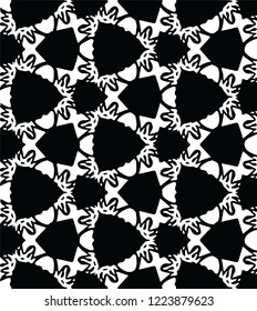 Modern black and white vector pattern decorative shape design for many creative ideas