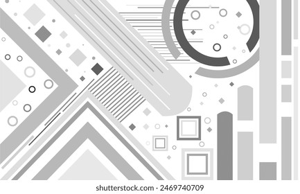 Modernes Schwarz-Weiß-Bildschirmhintergrund-Vektorgrafik-Design mit abstraktem Thema. Dieser Bildschirmhintergrund-Hintergrund ist eine Light-Version.