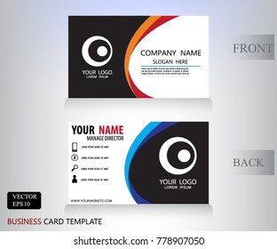 modern black and whitebusiness name card vector design