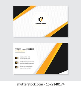 Modern black and yellow business card