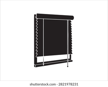 Modern Blackout Roller Shade With Side Panels Installed On Window Frame