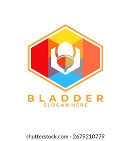 Modern bladder clinic logo design vector. Bladder sign logo design