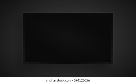 Modern Blank TV LCD Screen. Clear Empty Space. EPS10 Vector
