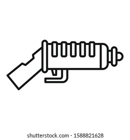 Modern blaster icon. Outline modern blaster vector icon for web design isolated on white background