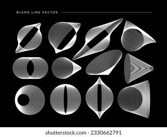 Modernes Design-Set für das Logo des Mix-Kreises. Das Logo des Technologiebereichs um das Symbol.