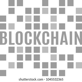 Modern blockchain logo. Block chain concept. Fintech industry