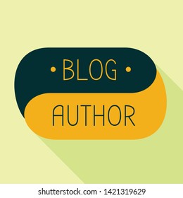Modern blog logo. Flat illustration of modern blog vector logo for web design