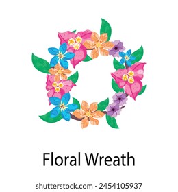 Modern Blooming Flowers Flat Stickers
