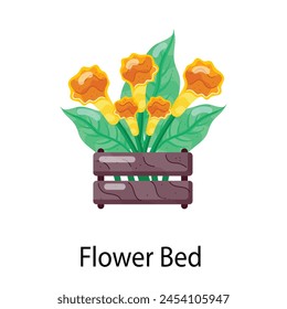Modern Blooming Flowers Flat Stickers

