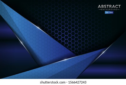 Modern blue 3D textured style background design. Modern abstract vector background.