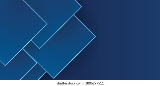 Modern blue abstract 3d overlap background. Vector illustration for modern keynote presentation background, brochure design, website slider, landing page, annual report, business card and much more