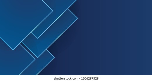 Modern blue abstract 3d overlap background. Vector illustration for modern keynote presentation background, brochure design, website slider, landing page, annual report, business card and much more