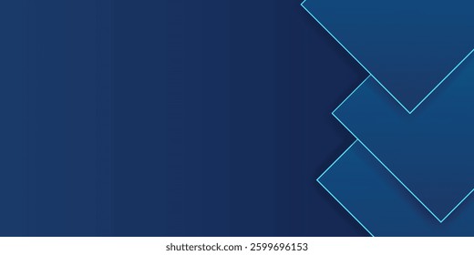 Modern blue abstract 3d overlap background. Vector illustration for modern keynote presentation background  brochure design