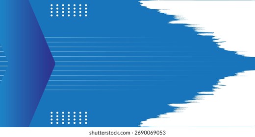 Modern Blue Abstract Background with Arrows and Halftone Dots