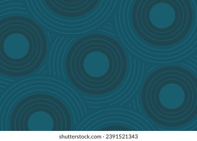 Forma de círculo de fondo azul abstracto moderno Diseño plano con líneas