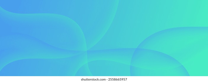 Modern blue abstract background with circle shape waves and gradient color