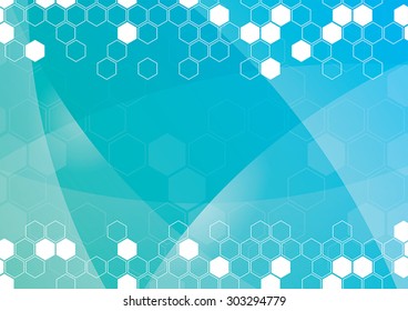 A modern blue abstract background with curves