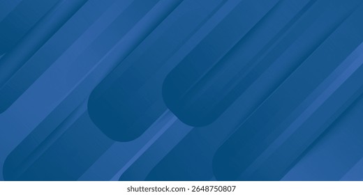 Modern blue abstract background with diagonal gradient stripes and smooth rounded shapes