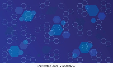 modern blue abstract background with elegant bright dark blue hexagonal with screen