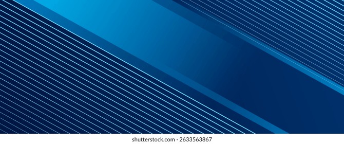 Fondo abstracto azul moderno con líneas diagonales brillantes elegantes. Ilustración vectorial moderna EPS 10