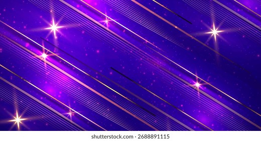 fundo abstrato azul moderno com linhas diagonais brilhantes elegantes. Ilustração vetorial