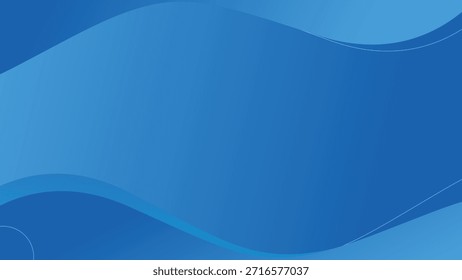 Fundo abstrato azul moderno com elegantes curvas onduladas e gradientes suaves. Perfeito para apresentações corporativas, banners de tecnologia e seções limpas de heróis de sites